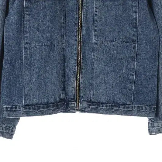 [BUNJANG] Steady Seoul Two Pocket Denim Jacket L / 스테디서울 투포켓 라운드카라 데님 집업 자켓 L