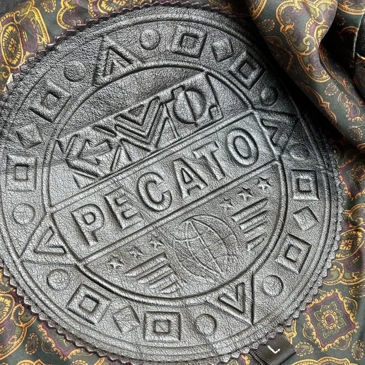 [BUNJANG] 90s Leather Leopard Jacket / 페카토 90s 레더 울 레오파드 자켓