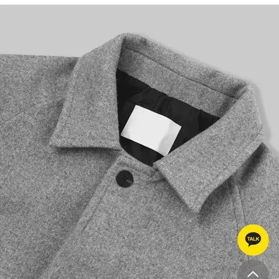 [BUNJANG] UrbanTino Label Overcoat Gray / 어반티노/ 레이블 오버 맥코트 그레이