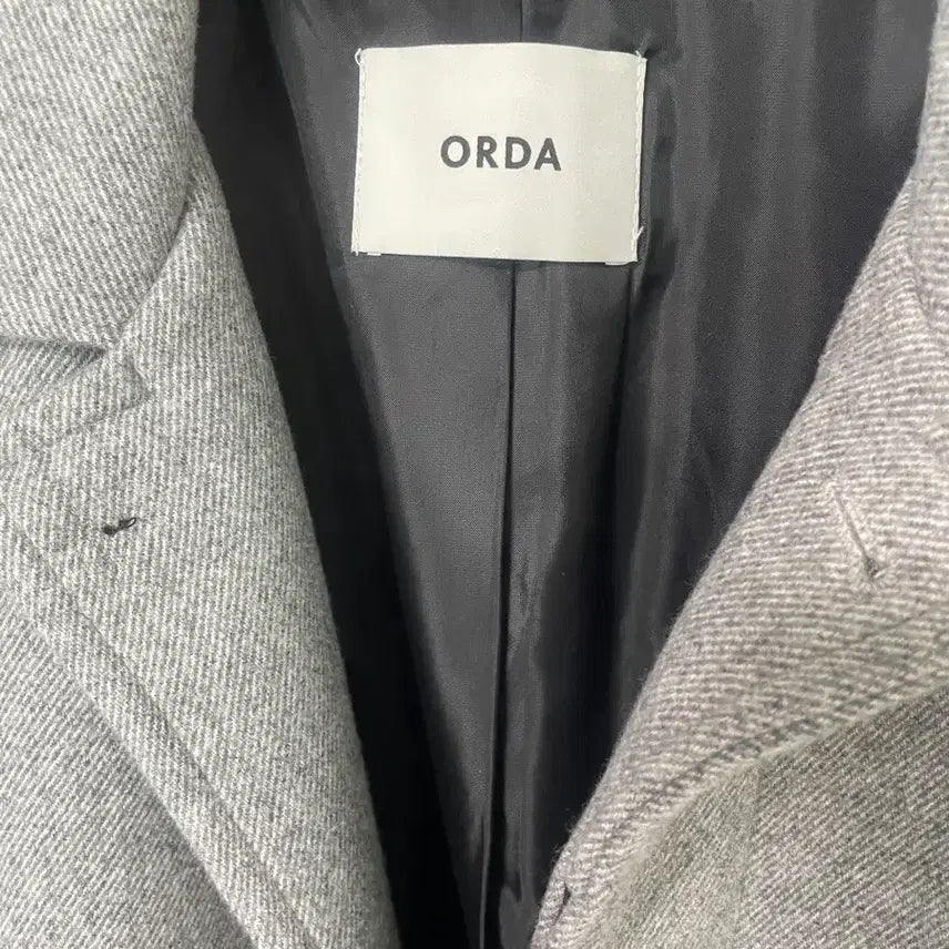 [BUNJANG] UrbanTino Label Overcoat Gray / 어반티노/ 레이블 오버 맥코트 그레이