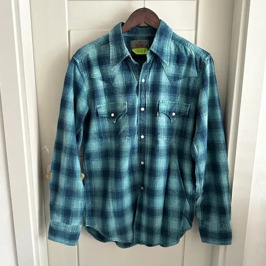 [BUNJANG] Levis Western Check Snap Shirt / Levis 웨스턴 체크 스냅 셔츠