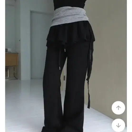 [BUNJANG] Retriever Preppy Layered Wrap Skirt Black / 에이블리 리트리버 프레피 레이어드 랩 스커트 블랙