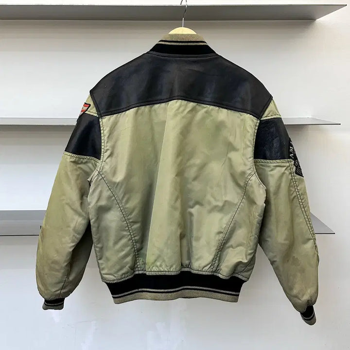 [BUNJANG] Harley Davidson 90s Nylon Leather Bomber Jacket / 할리데이비슨 90s 나일론 레더 봄버 자켓
