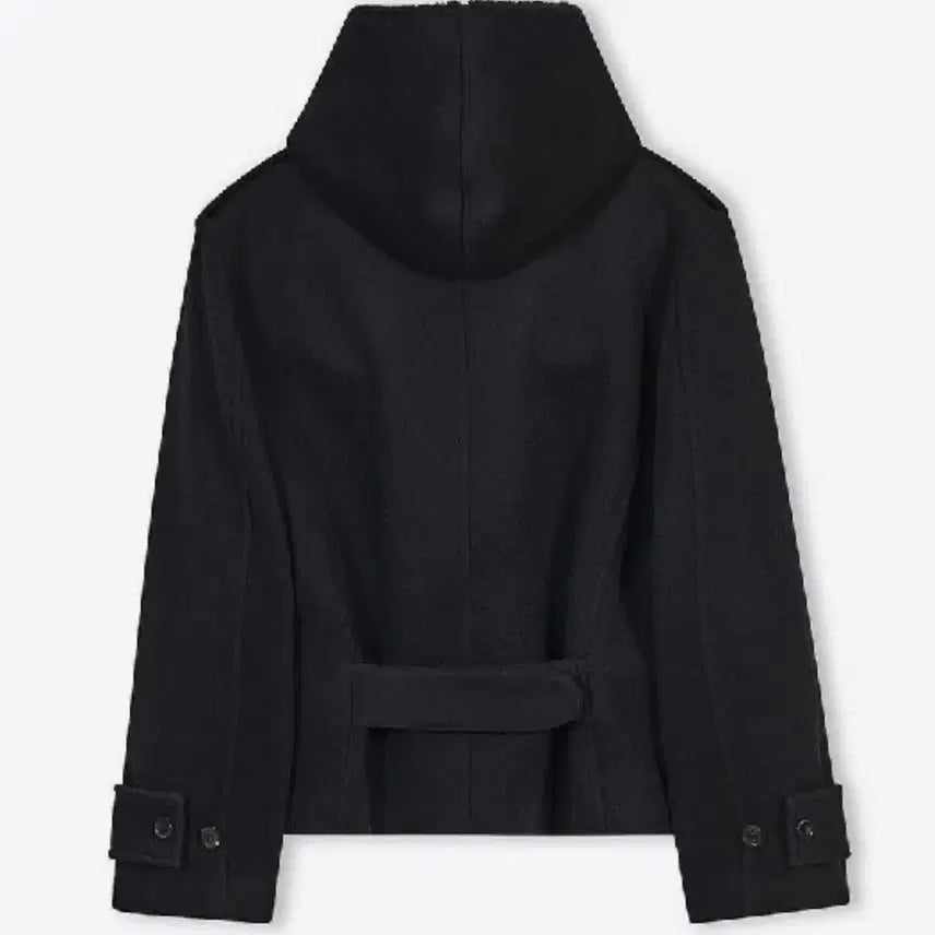 [BUNJANG] WOOL HOODIE HALF PEA COAT / 이안조 후드 피코트
