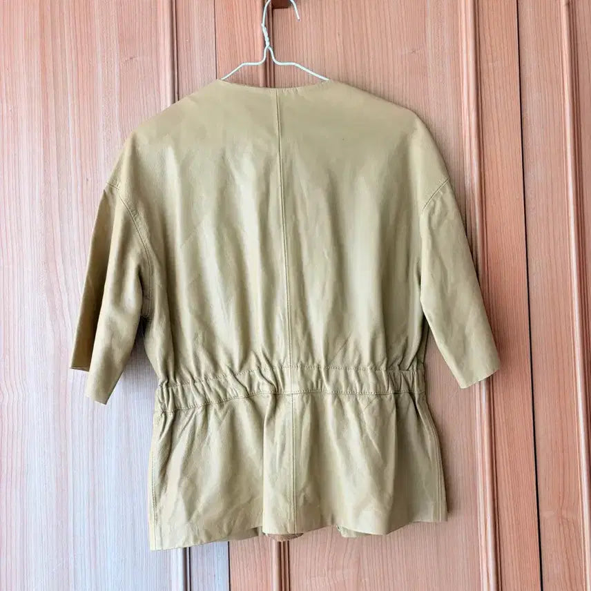 [BUNJANG] Massimo Dutti Soft Zip-Up Leather Jacket / 마시모두띠 부드러운 집업 가죽 5부 자켓