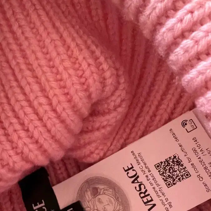 [BUNJANG] Versace Pink Wool Knit Beanie / 정품 베르사체 핑크 울 니트 비니