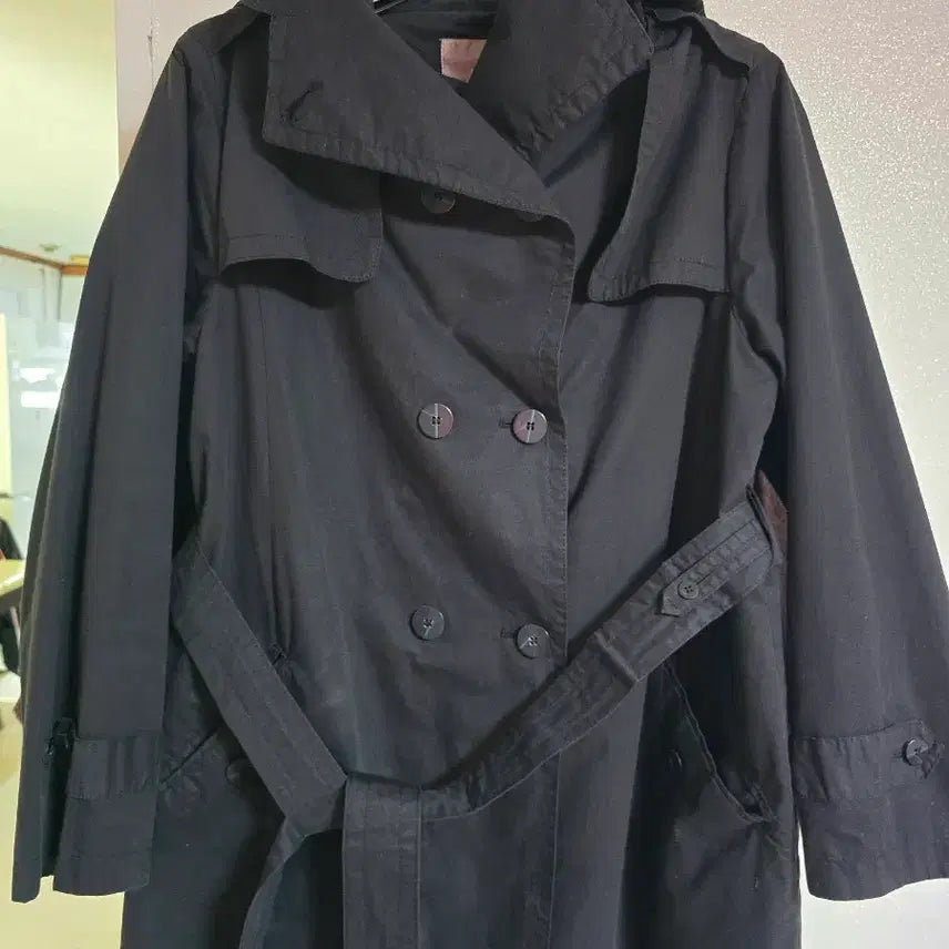 [BUNJANG] (G)I-DLE Tomboy Black Trench Coat (Size 55) / 상태좋음)Tomboy 톰보이 블랙 트렌치 코트 55사이즈