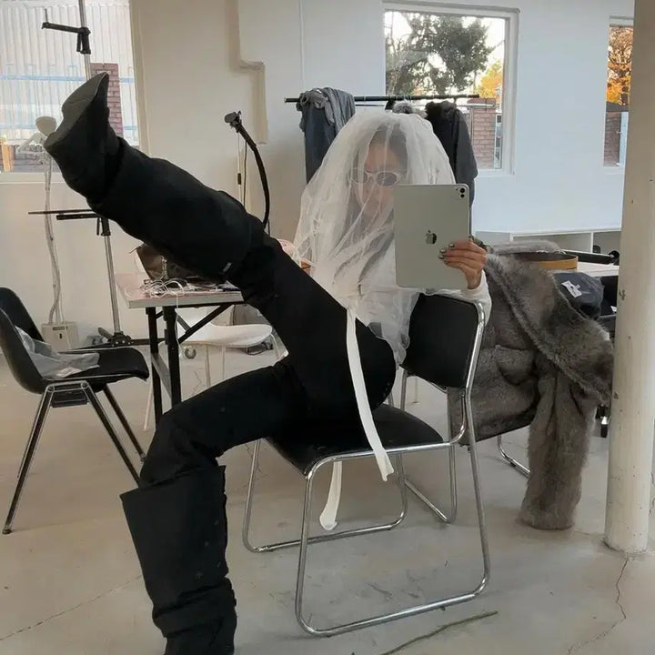 [BUNJANG] Effy Boots Black 250 / (새상품) 2000아카이브스 effy boots 블랙 250