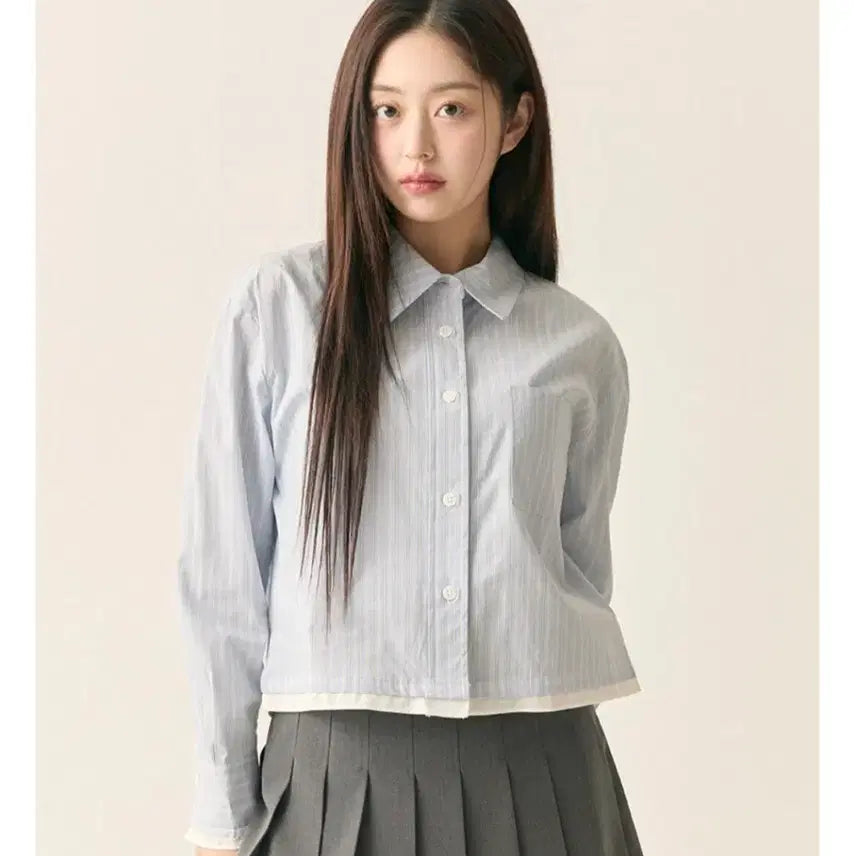 [BUNJANG] Roem Crop Shirt / 로엠크롭셔츠