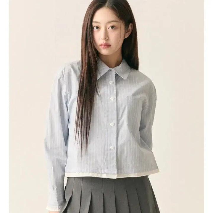 [BUNJANG] Roem Crop Shirt / 로엠크롭셔츠