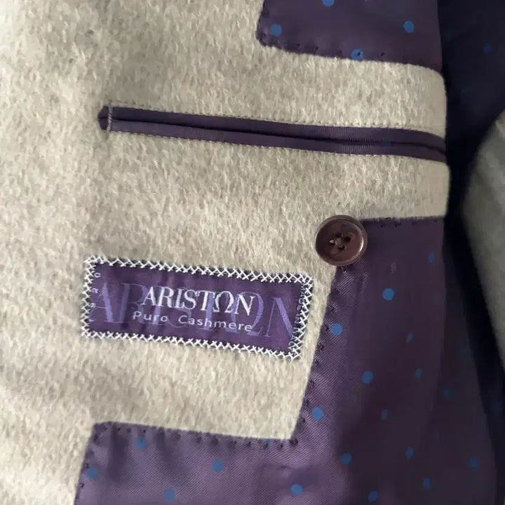 [BUNJANG] Tailorable Beige Cashmere Jacket / 테일러블 와인라벨 베이지 캐시미어 자켓