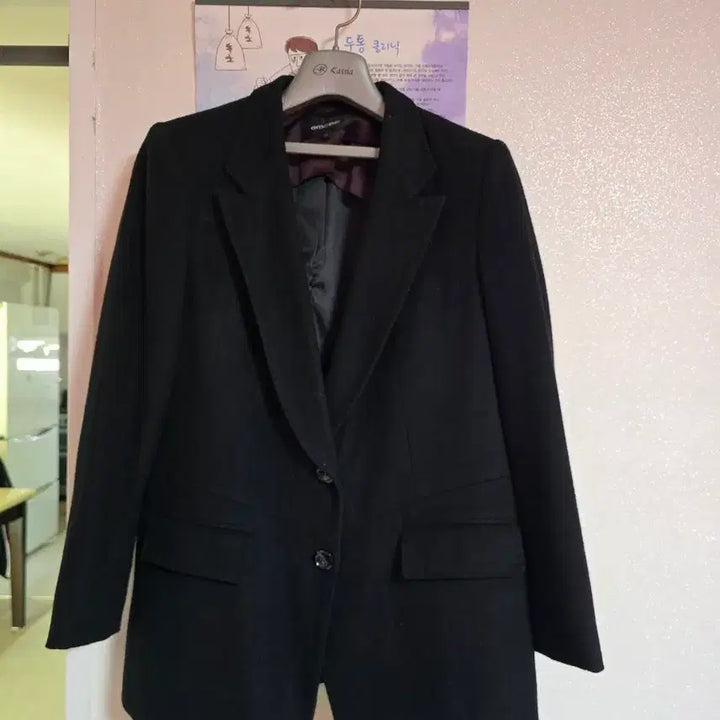 [BUNJANG] Emcee Black Wool Jacket (Size 77) / emcee 블랙 여성 모직자켓 98사이즈(77사이즈)