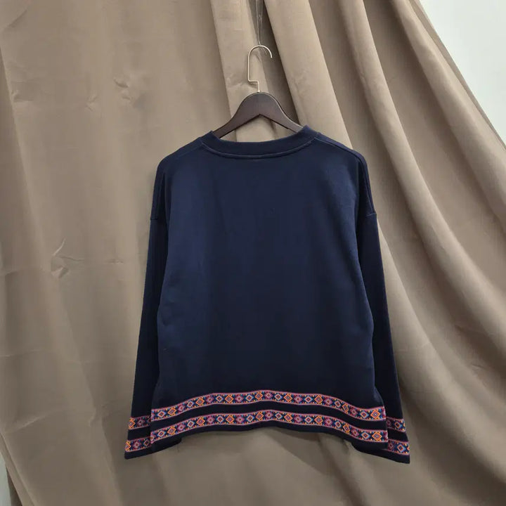[BUNJANG] Champion Geometric Pattern Sweatshirt (Navy, L) / 챔피온 네이비 기하학 패턴 맨투맨 L