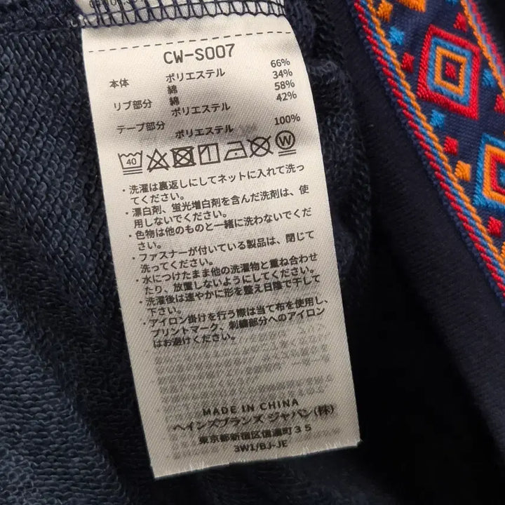 [BUNJANG] Champion Geometric Pattern Sweatshirt (Navy, L) / 챔피온 네이비 기하학 패턴 맨투맨 L