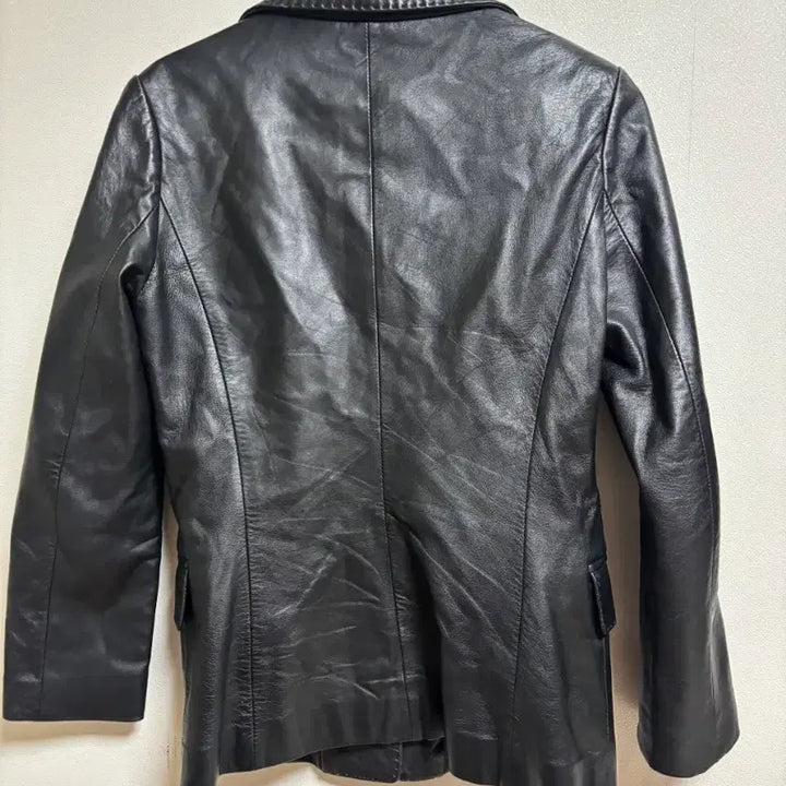 [BUNJANG] Soleil Black Leather Jacket (Women's Size 55) / Soleil 블랙 가죽 여성 자켓 55