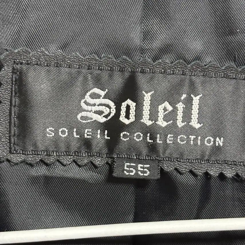[BUNJANG] Soleil Black Leather Jacket (Women's Size 55) / Soleil 블랙 가죽 여성 자켓 55