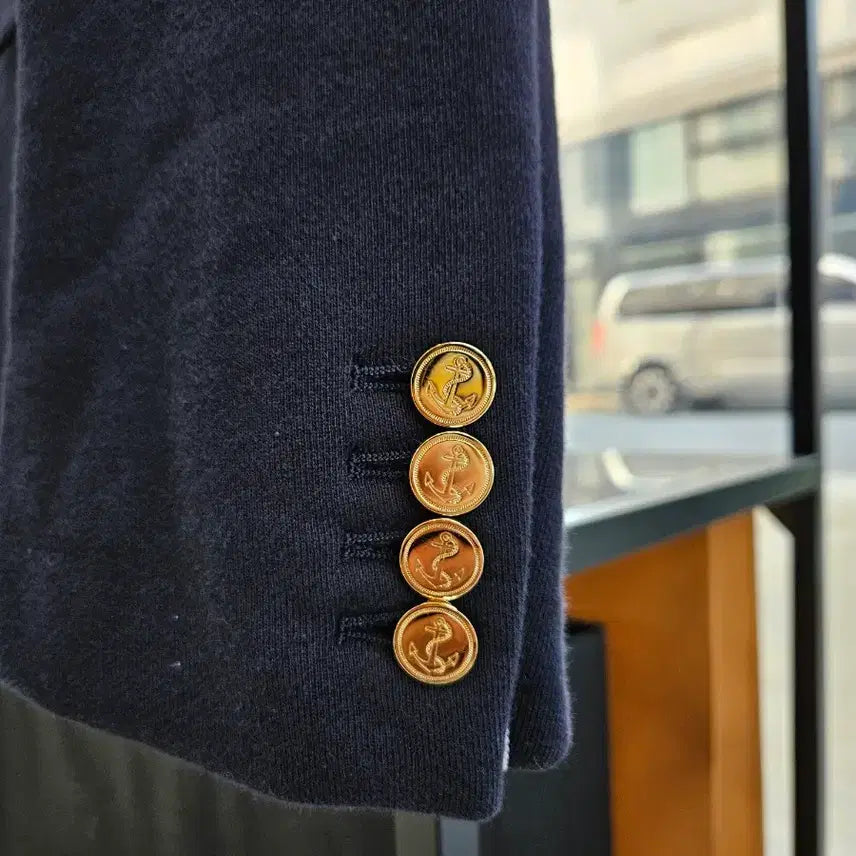 [BUNJANG] Thom Browne Gold Blazer Jacket Navy / [정품/금장/2사이즈] 톰브라운 금장 블레이저 마이 정장 자켓 네이비
