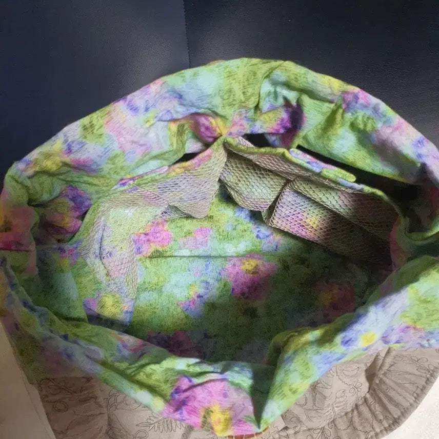 [BUNJANG] K-Pop Merch Flower Pattern Shoulder Bag/Crossbody Bag / 킐트 천가방 플라워 패턴 숄더백/크로스백