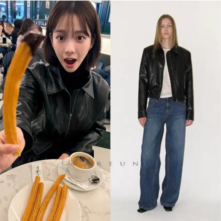 [BUNJANG] Sunburn Project Leather Jacket / 썬번프로젝트 레더자켓