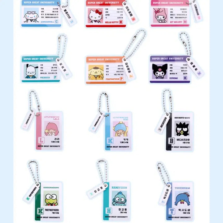 [SOLD OUT] 새상품 산리오정품 랜덤 학생증 미니 키링 한교동 바츠마루 키티 폼폼푸린