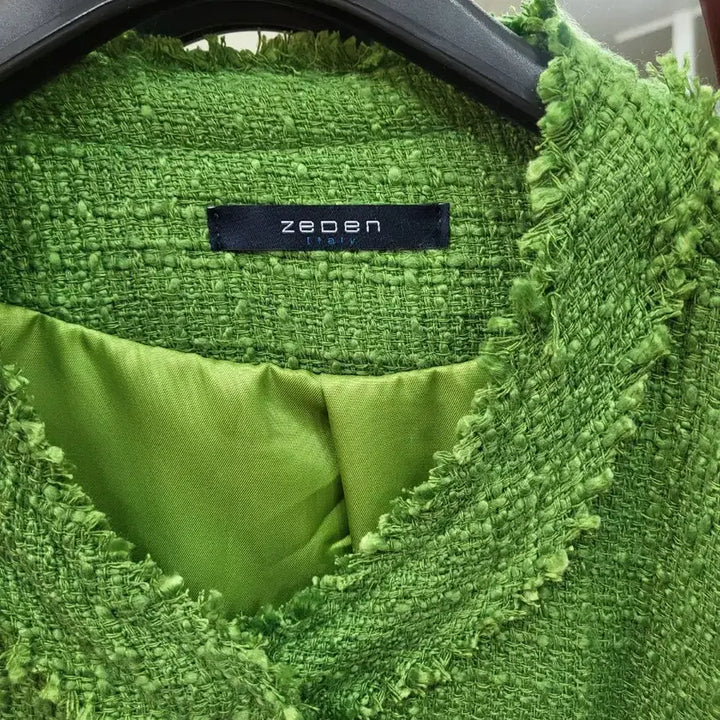 [BUNJANG] ZE:A Green Tweed Jacket / ZEBEN 그린 트위드 자켓