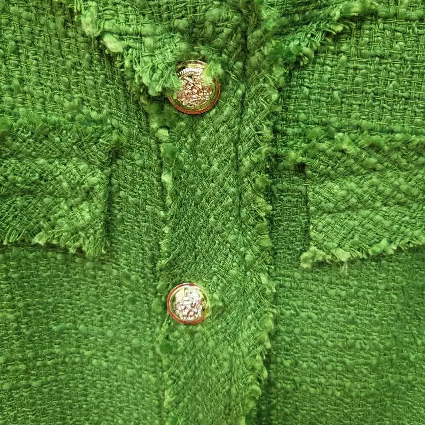 [BUNJANG] ZE:A Green Tweed Jacket / ZEBEN 그린 트위드 자켓