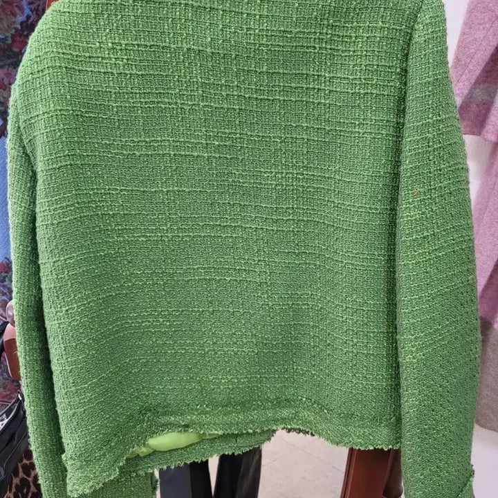 [BUNJANG] ZE:A Green Tweed Jacket / ZEBEN 그린 트위드 자켓