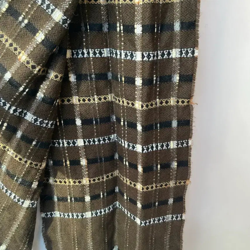 [BUNJANG] UVA Brown Check Pattern Muffler / UVA 브라운 체크 패턴 머플러 F