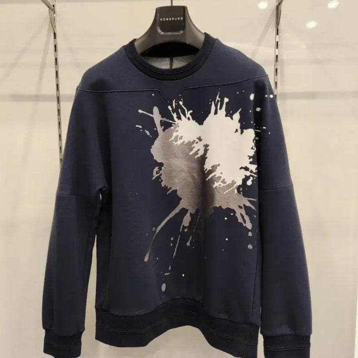 [BUNJANG] System Homme Navy Pattern Sweatshirt / 시스템옴므 네이비패턴 맨투맨 95(최상급)
