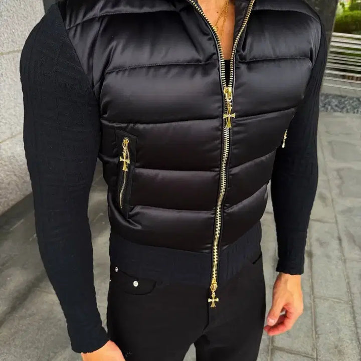 [BUNJANG] Lapillus Monogram Knit Padded Jacket / 라피나토 모노그램 니트패딩 50