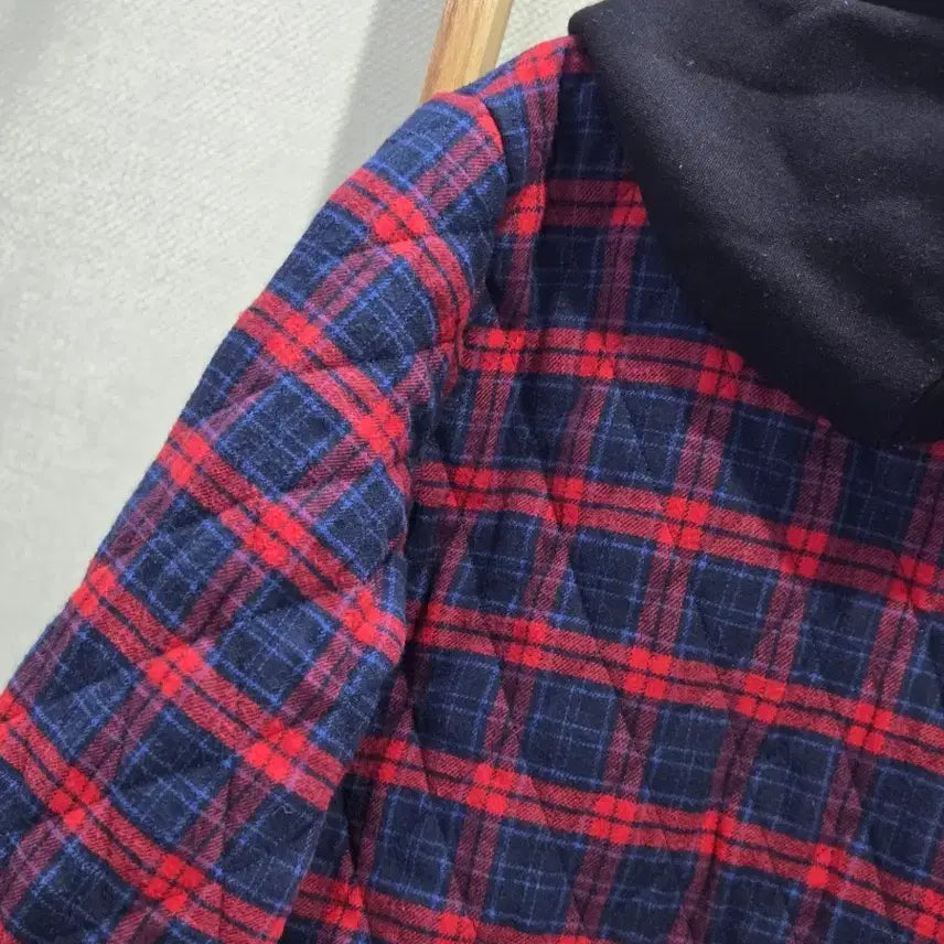 [BUNJANG] Hooded Quilted Coat / 예쁜 체크 누빔 후드코트