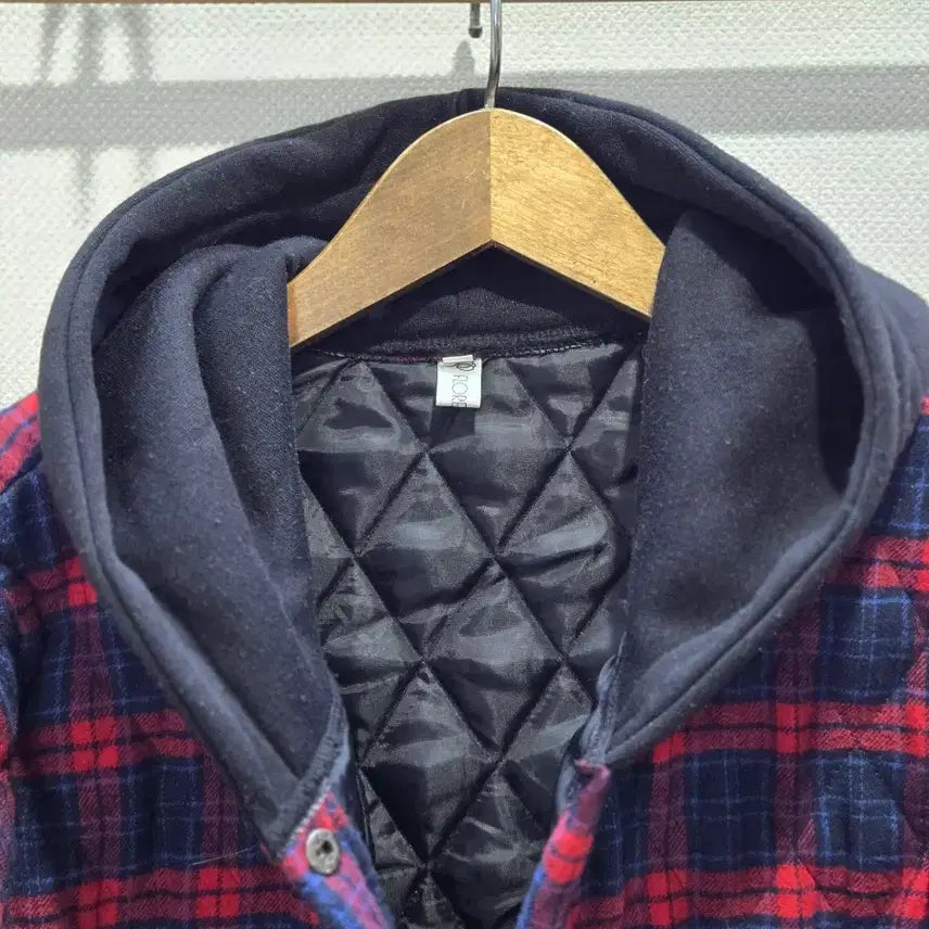 [BUNJANG] Hooded Quilted Coat / 예쁜 체크 누빔 후드코트