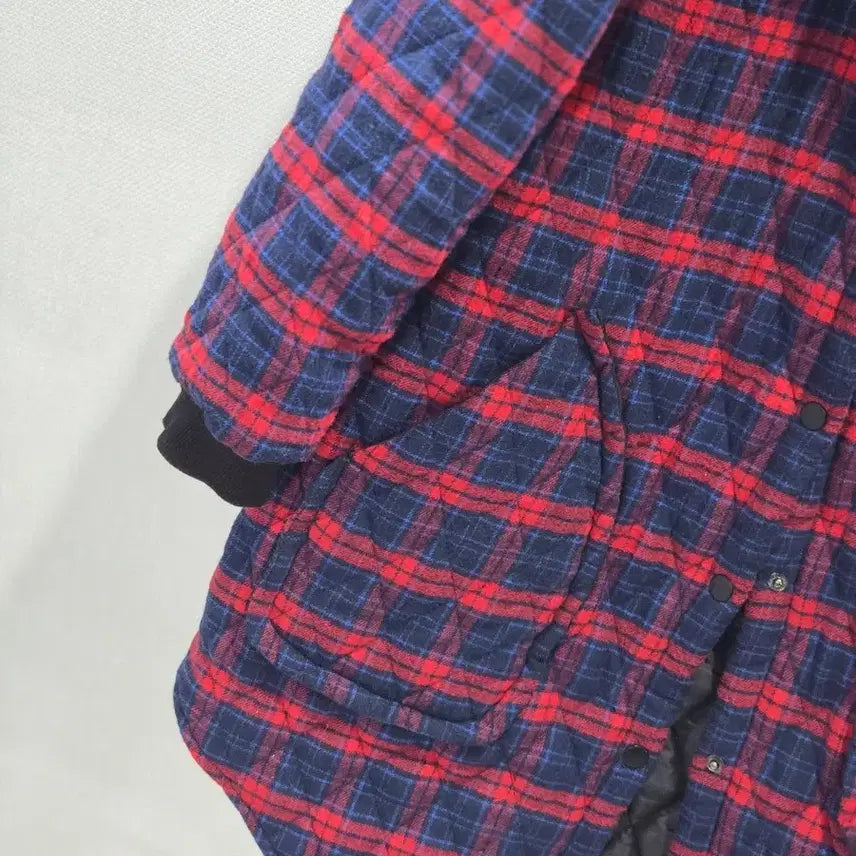 [BUNJANG] Hooded Quilted Coat / 예쁜 체크 누빔 후드코트