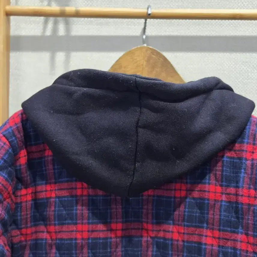 [BUNJANG] Hooded Quilted Coat / 예쁜 체크 누빔 후드코트