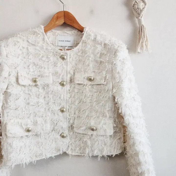 [BUNJANG] Thunder Market Tweed Jacket / 선더마켓 트위드자켓 55-66