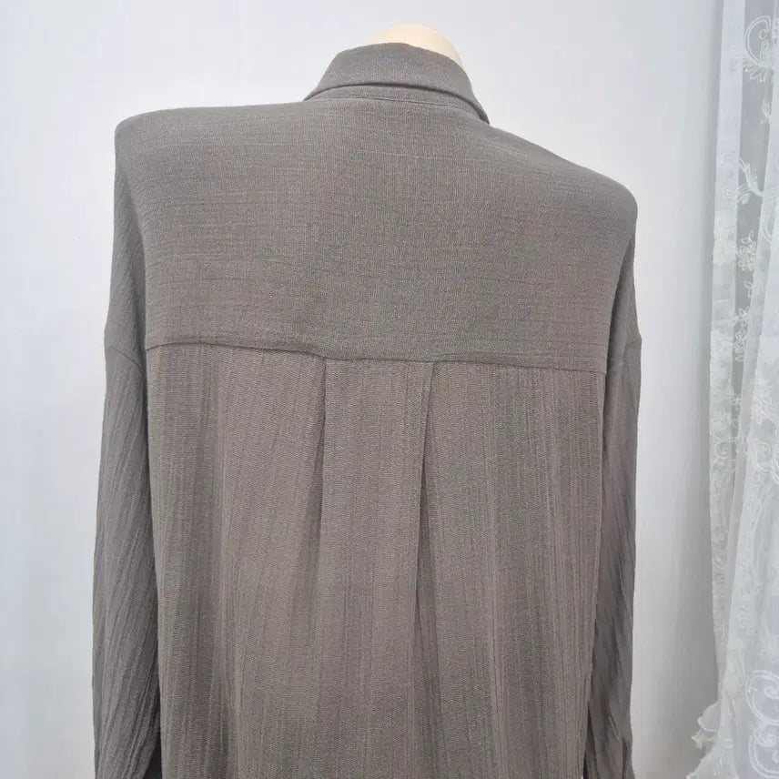 [BUNJANG] Zara Brown Long Shirt / 자라 롱 기장 브라운 셔츠 남방