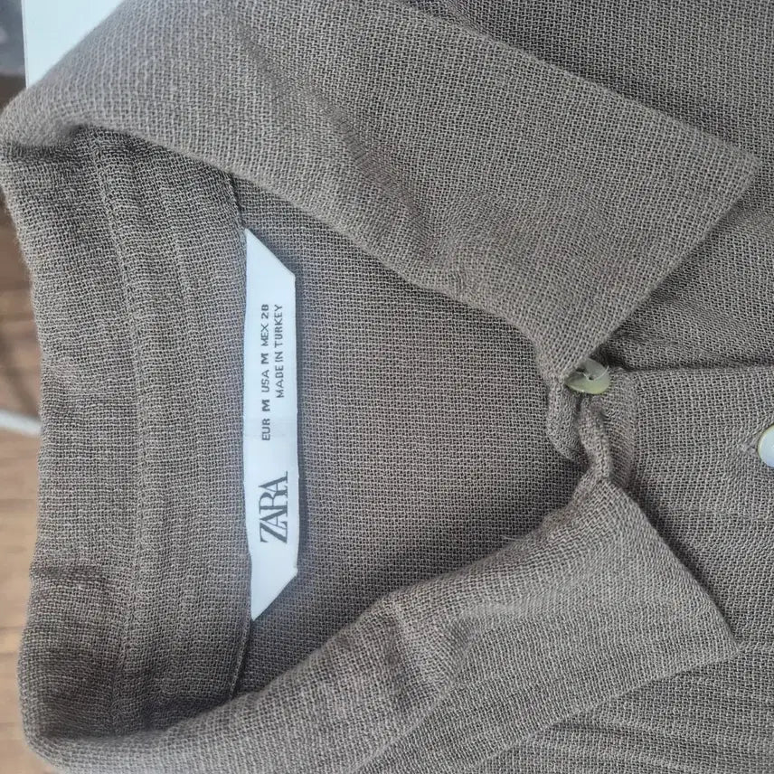 [BUNJANG] Zara Brown Long Shirt / 자라 롱 기장 브라운 셔츠 남방