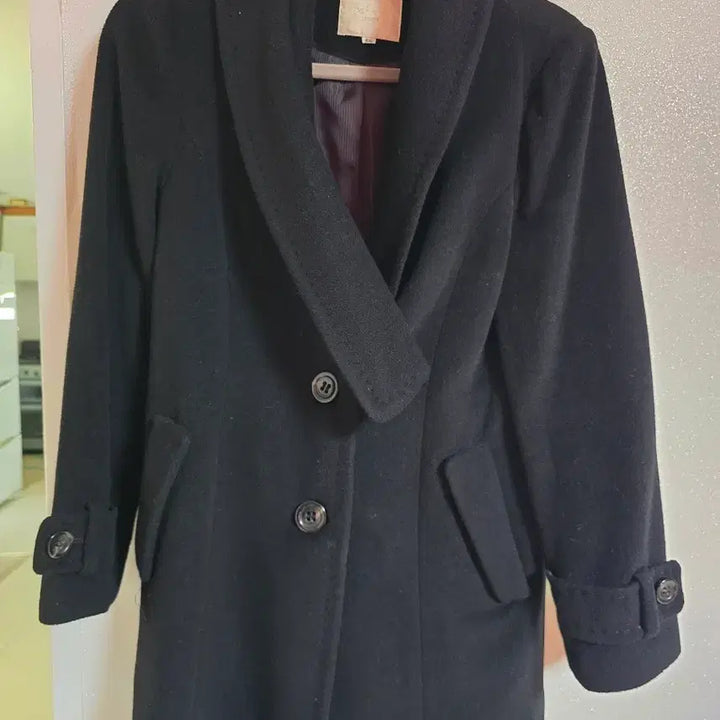 [BUNJANG] JOINUS Black Wool Coat (Size 66) / JOINUS 조이너스 숄카라 블랙 모직코트 66사이즈
