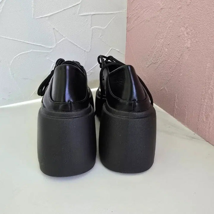 [BUNJANG] Black Chunky Heel Round Toe Loafers / 365.(235mm)블랙 뭉툭굽 둥근코 로퍼