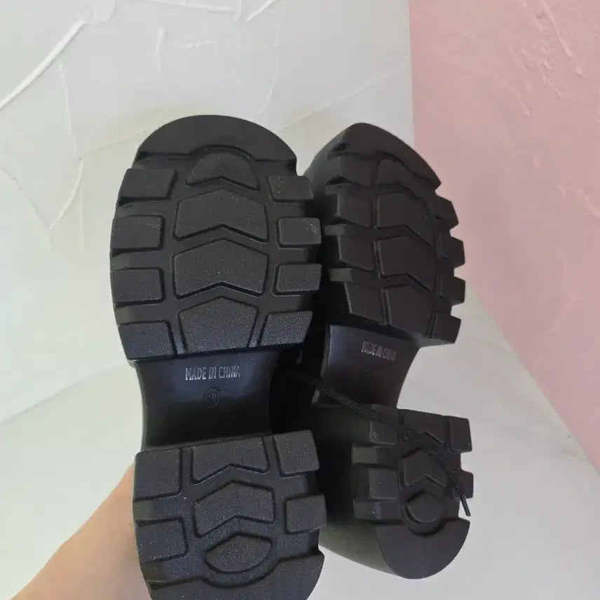 [BUNJANG] Black Chunky Heel Round Toe Loafers / 365.(235mm)블랙 뭉툭굽 둥근코 로퍼