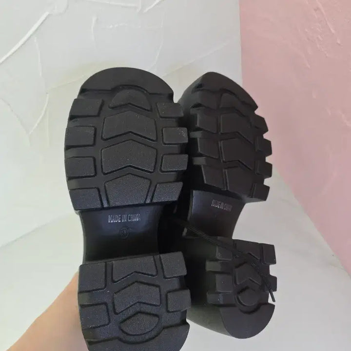 [BUNJANG] Black Chunky Heel Round Toe Loafers / 365.(235mm)블랙 뭉툭굽 둥근코 로퍼
