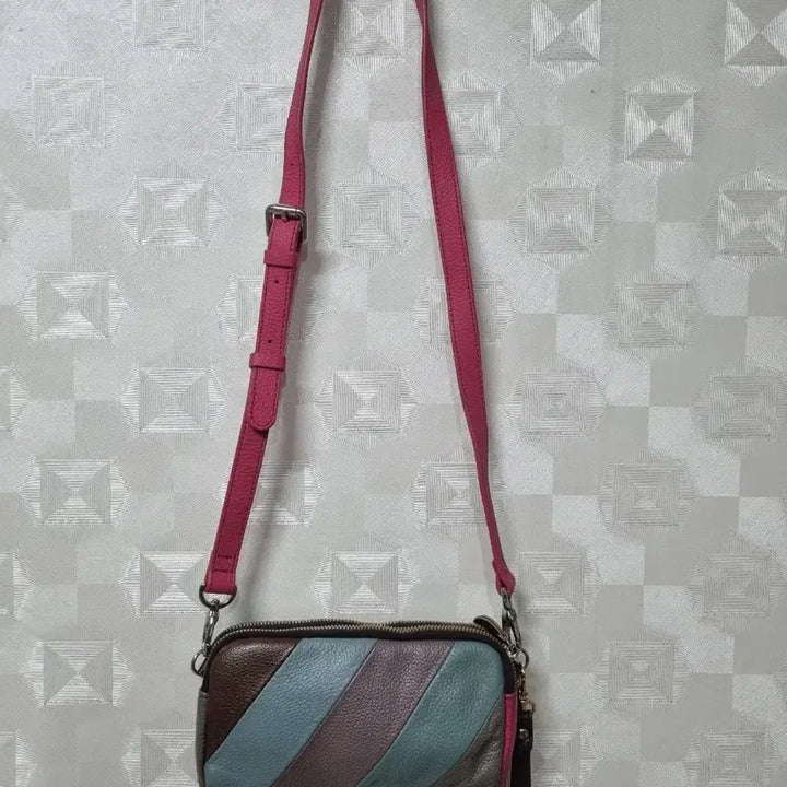 [BUNJANG] Color Block Leather Mini Crossbody Bag / 컬러 블록 가죽 미니크로스백20/10정도