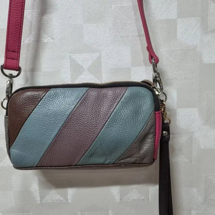 [BUNJANG] Color Block Leather Mini Crossbody Bag / 컬러 블록 가죽 미니크로스백20/10정도