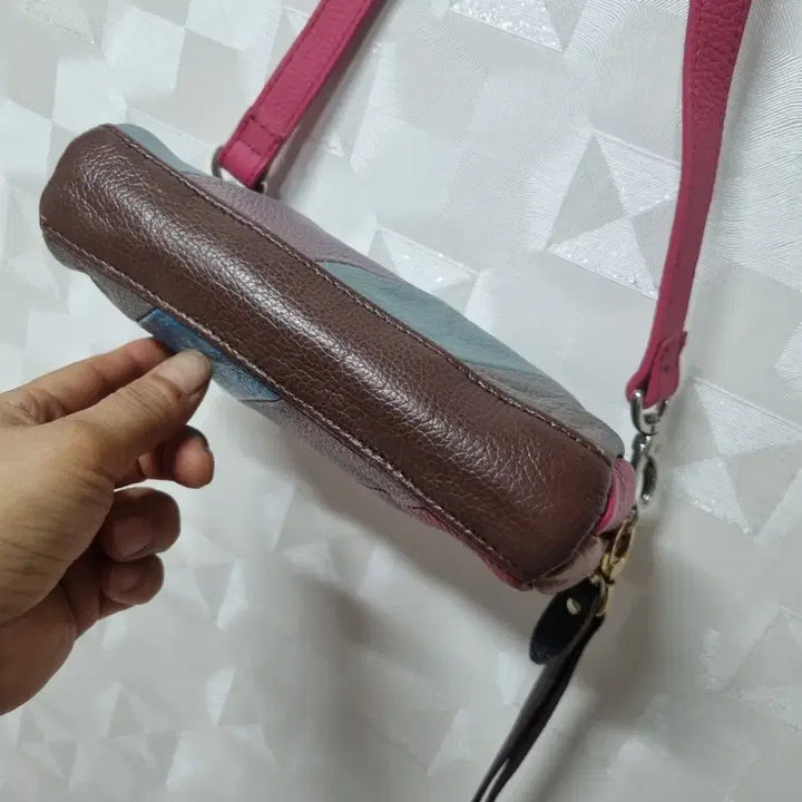 [BUNJANG] Color Block Leather Mini Crossbody Bag / 컬러 블록 가죽 미니크로스백20/10정도