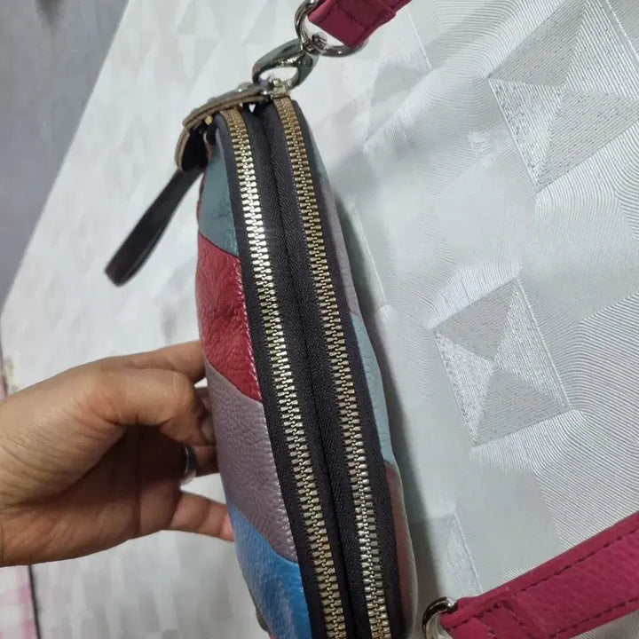 [BUNJANG] Color Block Leather Mini Crossbody Bag / 컬러 블록 가죽 미니크로스백20/10정도