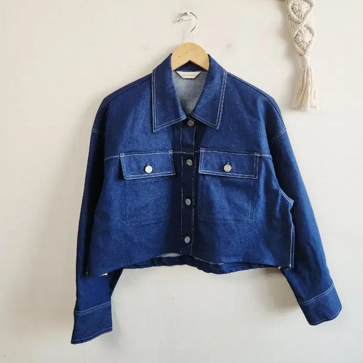 [BUNJANG] The Biew Biew Denim Jacket / 더뷰뷰 생지 데님자켓/오버핏 크롭 청자켓