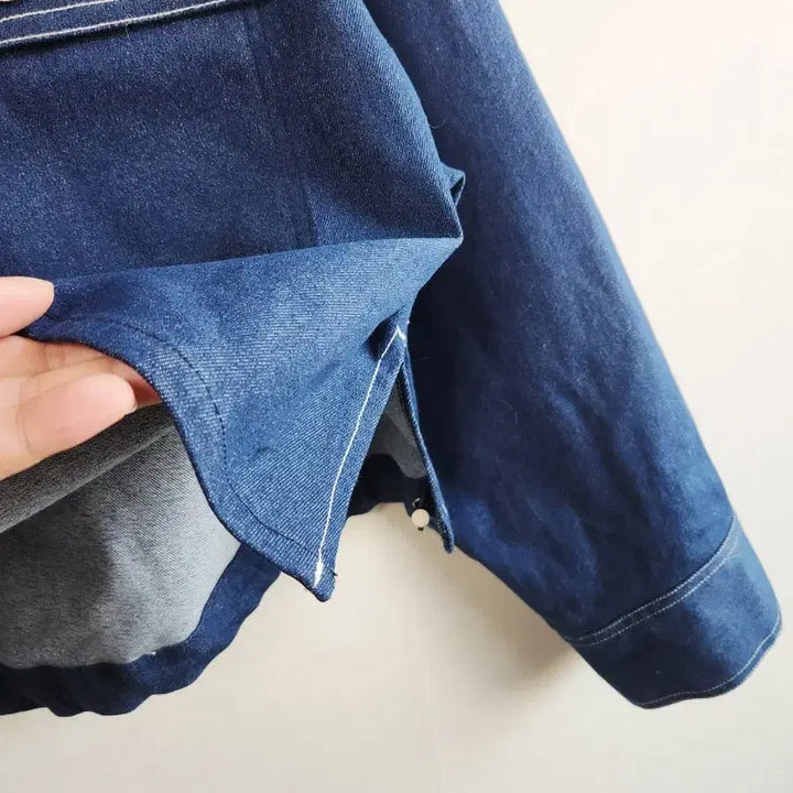 [BUNJANG] The Biew Biew Denim Jacket / 더뷰뷰 생지 데님자켓/오버핏 크롭 청자켓