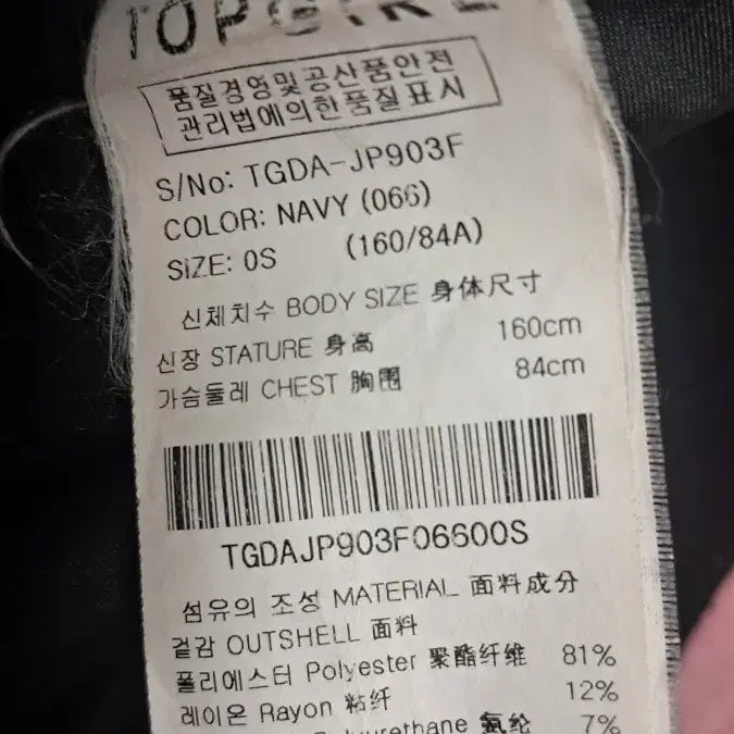 [BUNJANG] TOPGIRL Navy Blouson Jacket / TOPGIRL 네이비 색상의 블루종 자켓