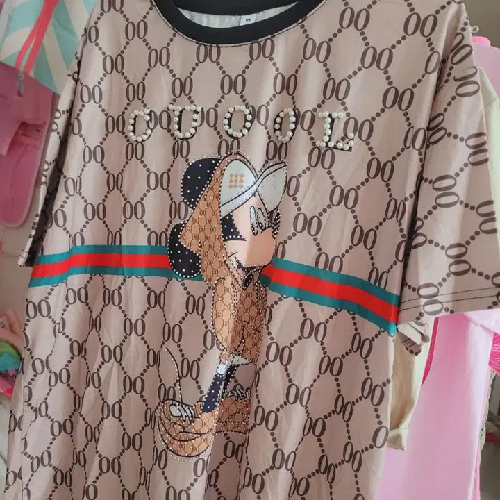 [BUNJANG] Mickey Mouse Pattern T-shirt / 미키마우스 패턴 반팔 티셔츠