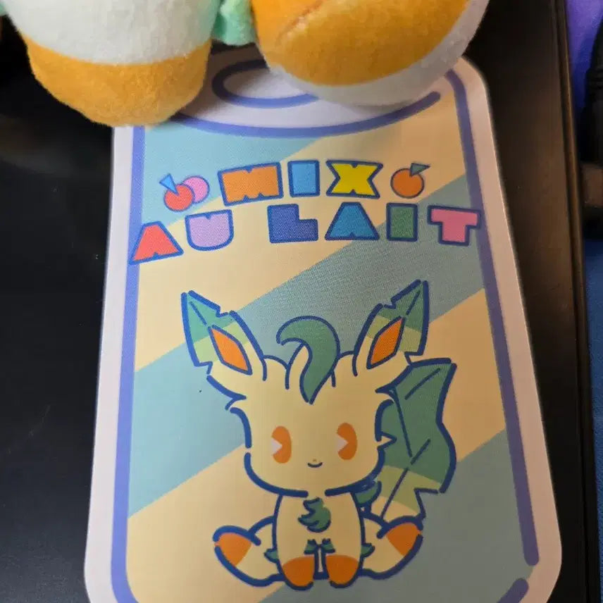 [BUNJANG] Mix Aure Eevee Leafeon Fruits Milk Plush Toy / 믹스오레 이브이 리피아 후르츠밀크 포켓몬스터 인형 포켓몬센터